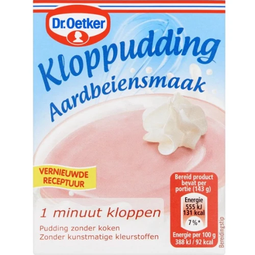 Dr. oetker kloppudding aardbei 74 gr
