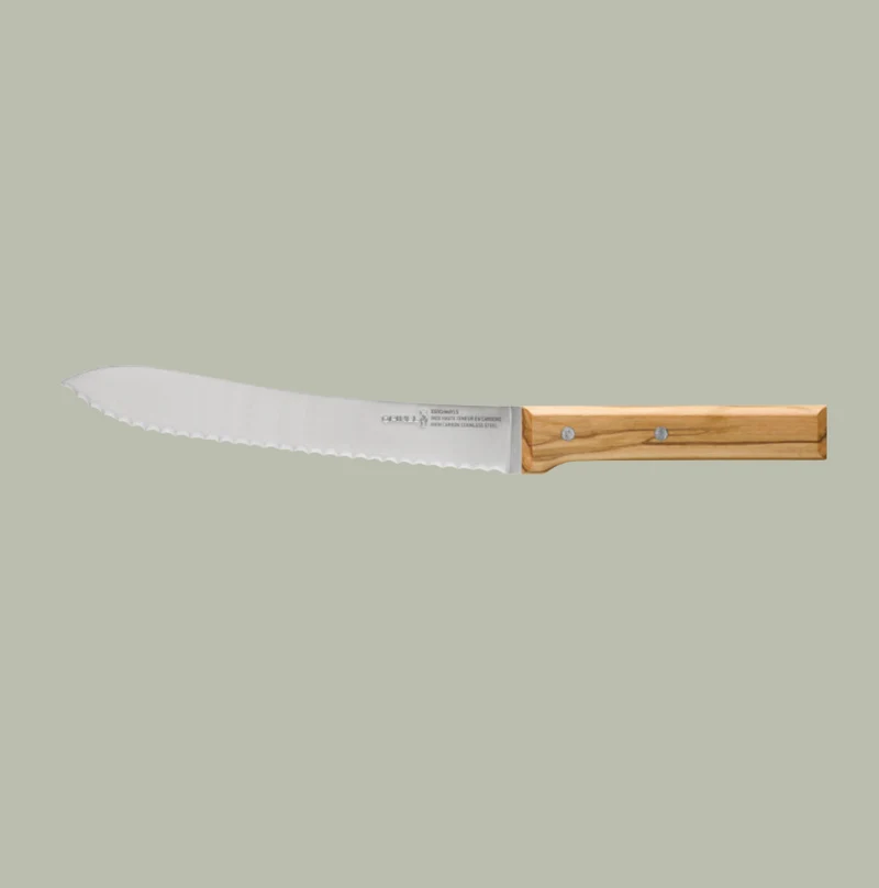 Opinel Parallèle N°116 Broodmes – 21 cm | Frans Vakmanschap in RVS en Olijfhout