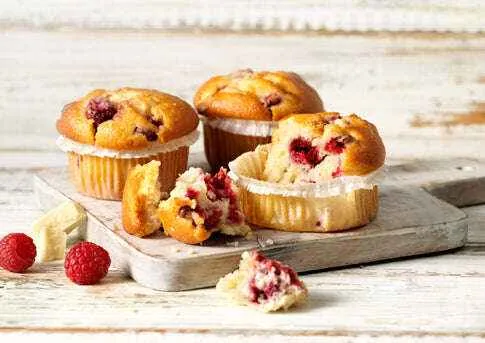 Raspberry White Chocolate Muffin