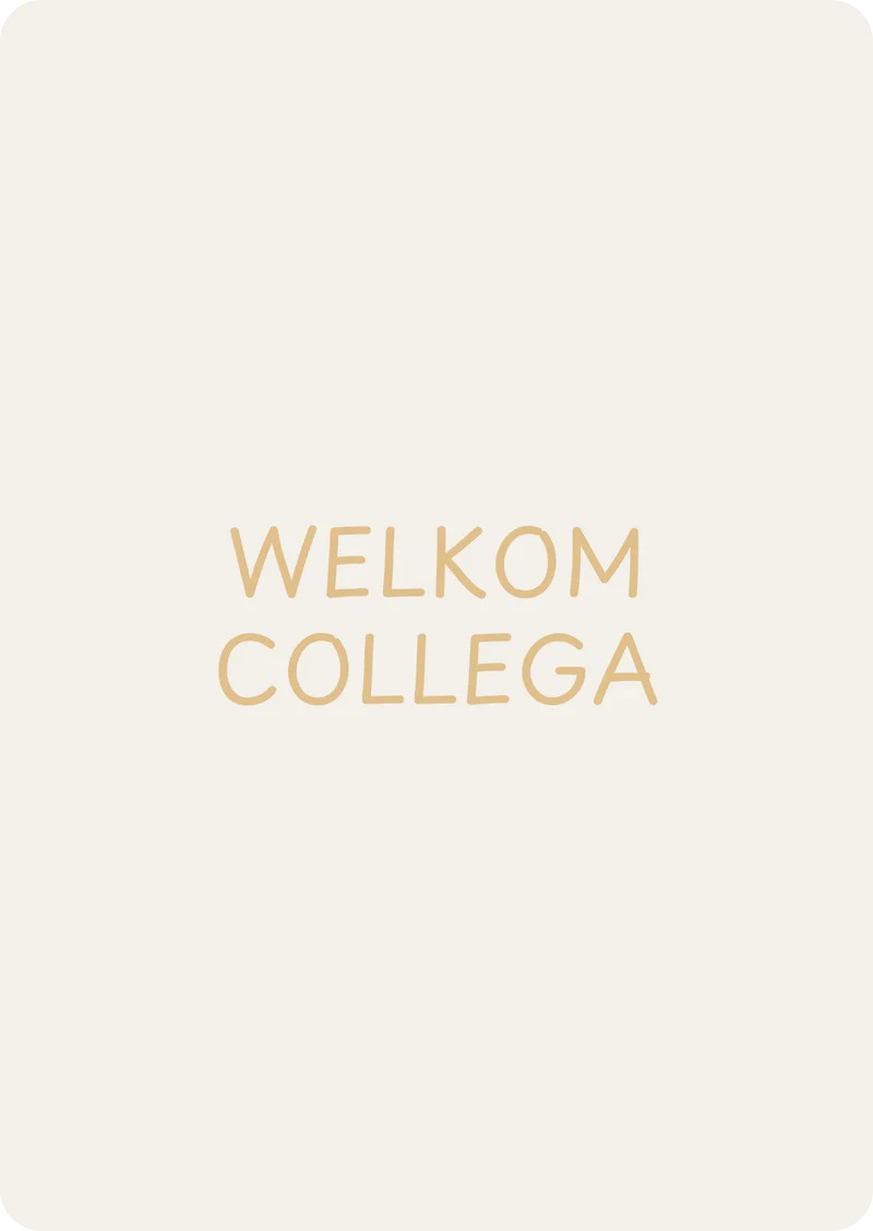 Welkom collega