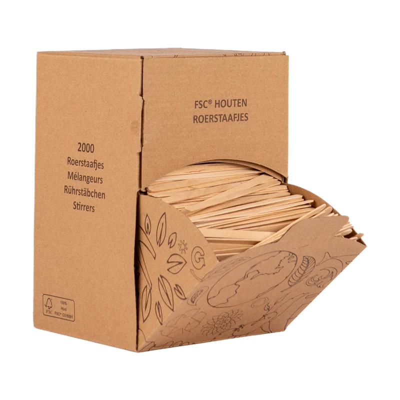 Houten roerstaafjes 110mm
