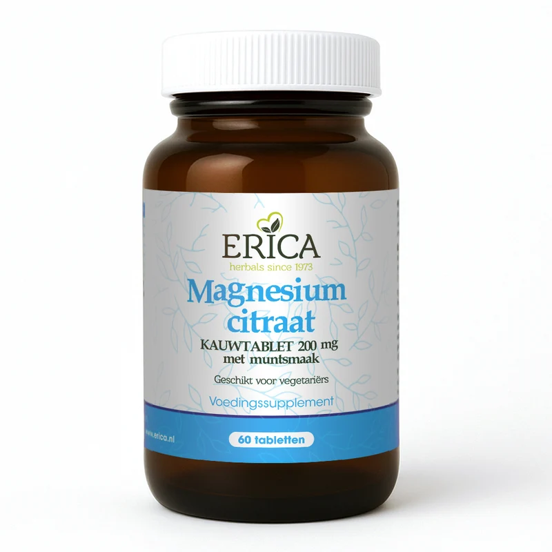 MAGNESIUM CITRAAT 200 MG MET MUNTSMAAK 60 KAUWTBL
