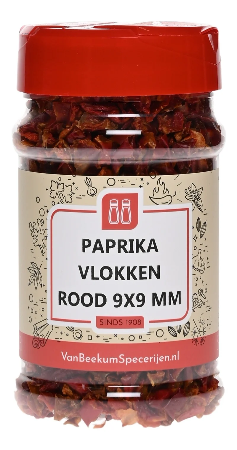 Paprika Vlokken Rood 9x9 mm